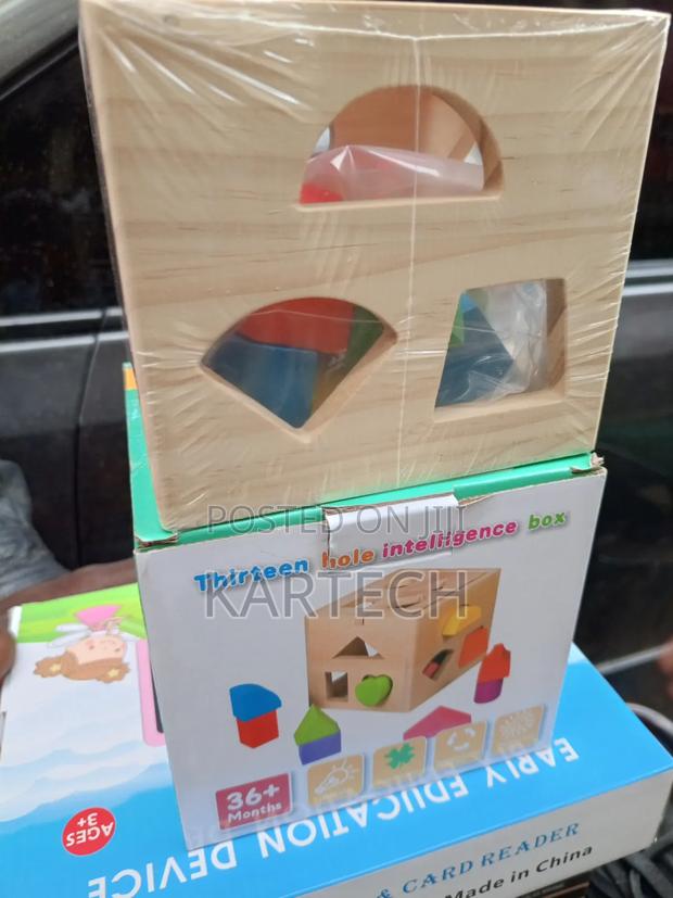 Wooden 13-Hole Shape Sorting Intelligence Box for Kids