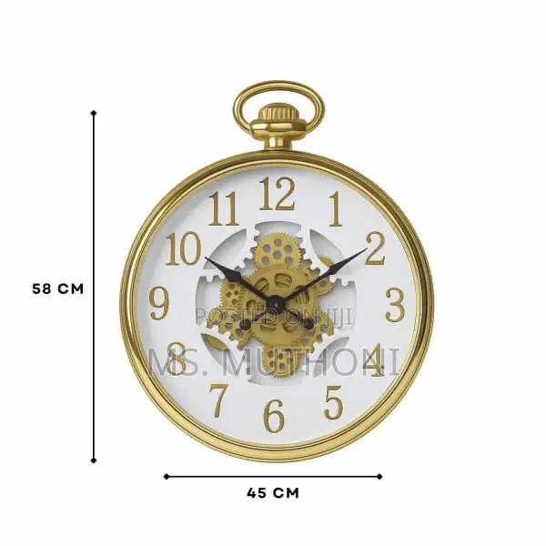 45 Cm Silent Movement Gear Wall Clock