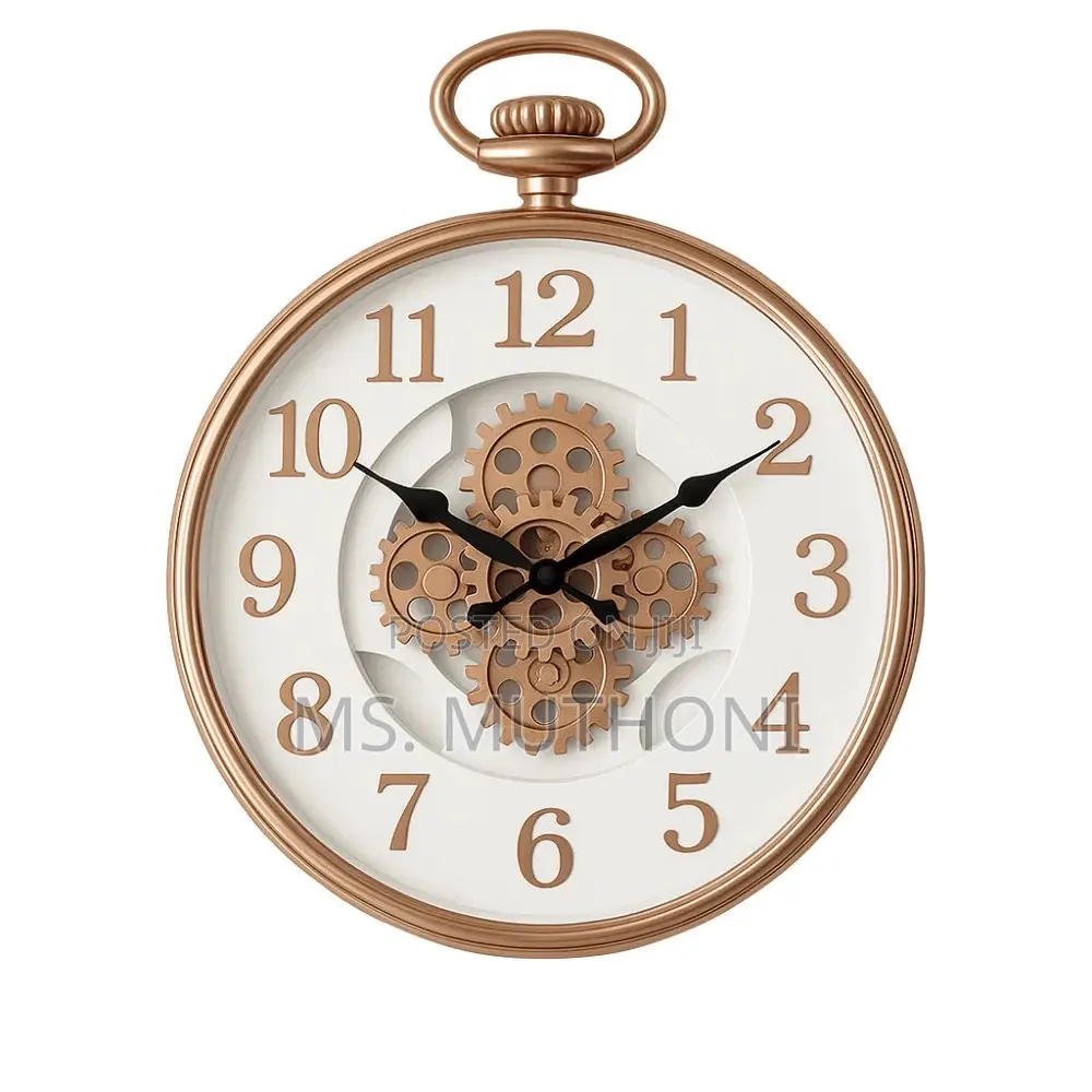 45 Cm Silent Movement Gear Wall Clock