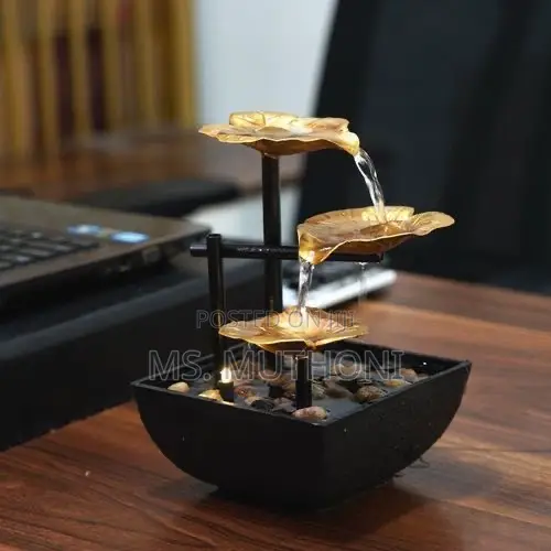 3-Tier Lotus Leaf Tabletop Water Fountain