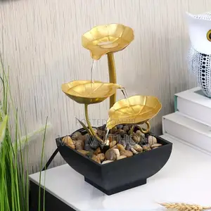 3-Tier Lotus Leaf Tabletop Water Fountain