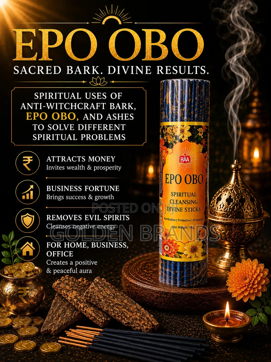 Epo Obo Anti-Witchcraft, Spiritual Cleansing Sticks 80 Pieces
