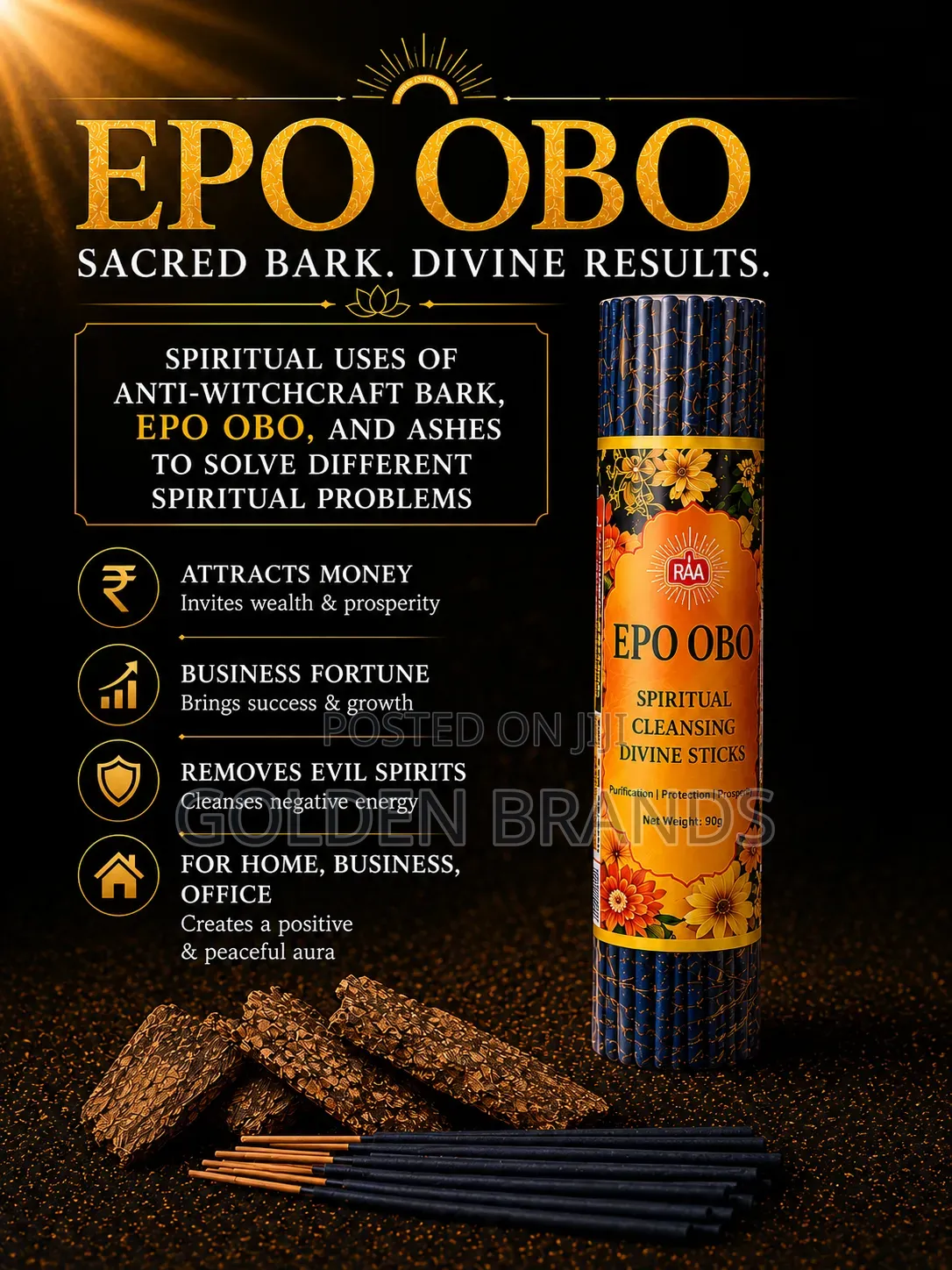 Epo Obo Anti-Witchcraft, Spiritual Cleansing Sticks 80 Pieces