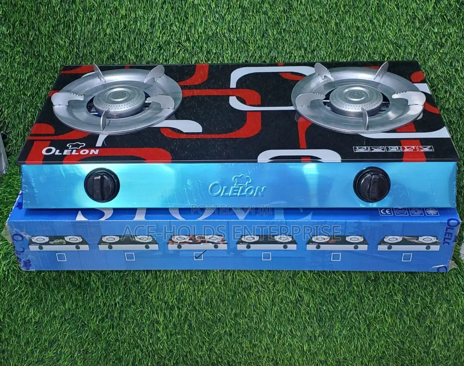 2 Burner Glass Designed Table Top Gas Cooker - Olelon Brand