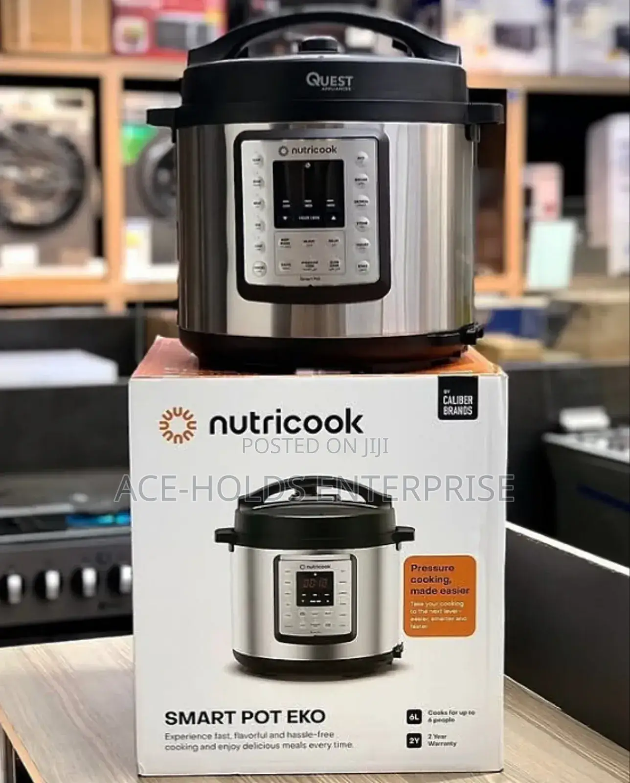 Nutricook Electric Pressure Cooker Litres - Stainless Steel Pot