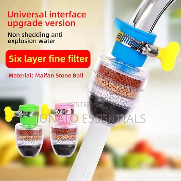 6-Layer Tap Water Filter Purifier for Kitchen Bathroom Faucets