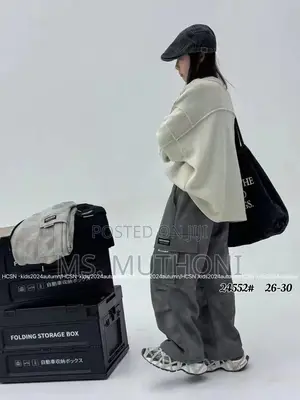 Unisex Wide Leg Cargo Pants 7-18 Yrs