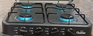 Olelon - 4-Burner Gas Stove Cooker With Cover Lid