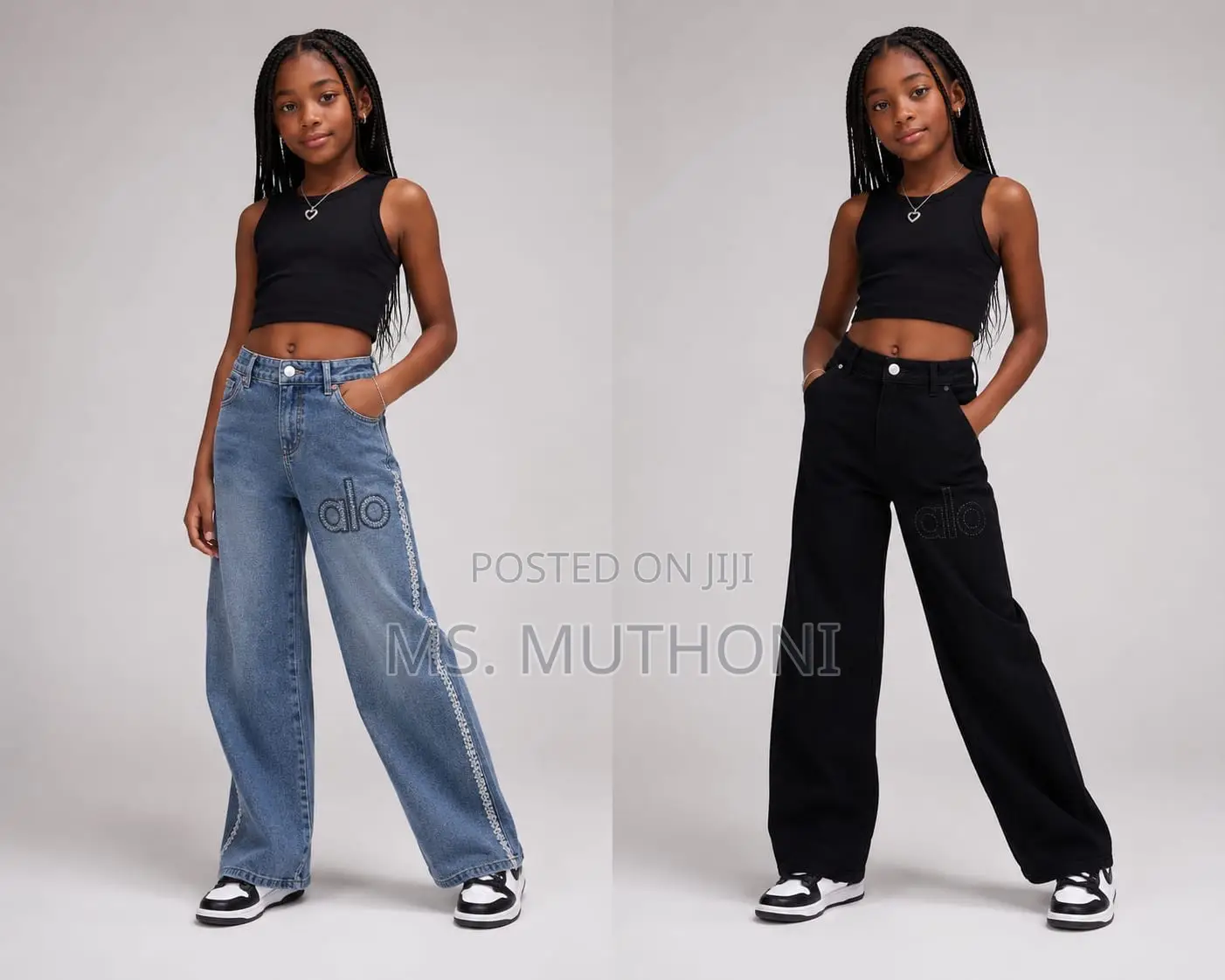 Girls Wide Leg Jeans 6-18 Yrs