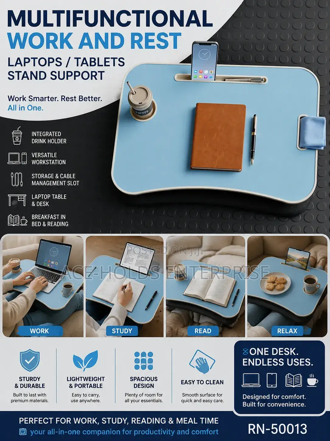 Multifunctional Work and Rest Laptops/Tablets Stand Support - Rn-50013