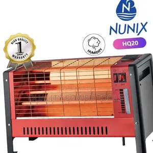 Nunix Hq20 3-Sided Quartz Room Heater Featuring a Built-in Humidifiers