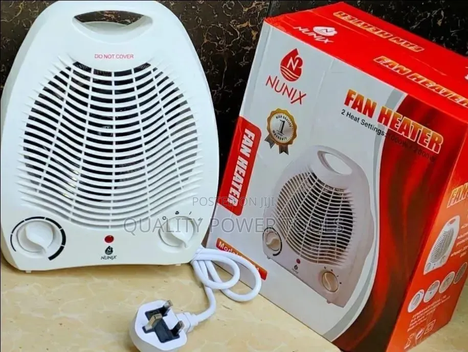 Nunix Portable Room Fan Heater With Two Heat Settings 1000w