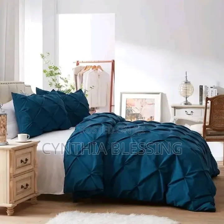 Pinch Pleat Cross Pintuck Duvet Cover Set