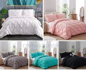 Pinch Pleat Cross Pintuck Duvet Cover Set