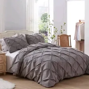 Pinch Pleat Cross Pintuck Duvet Cover Set