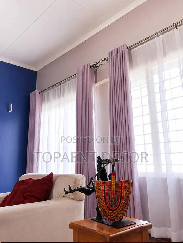Light Purple Kids Bedroom and Grey Master Window Curtains and Sheers - main view