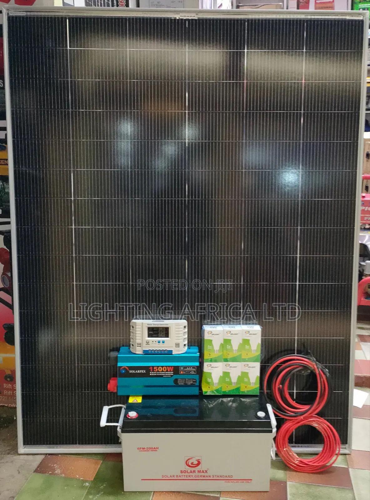 515 Watts Solar - 200ah/20hr Battery - 1500w Inverter - 50a Controller