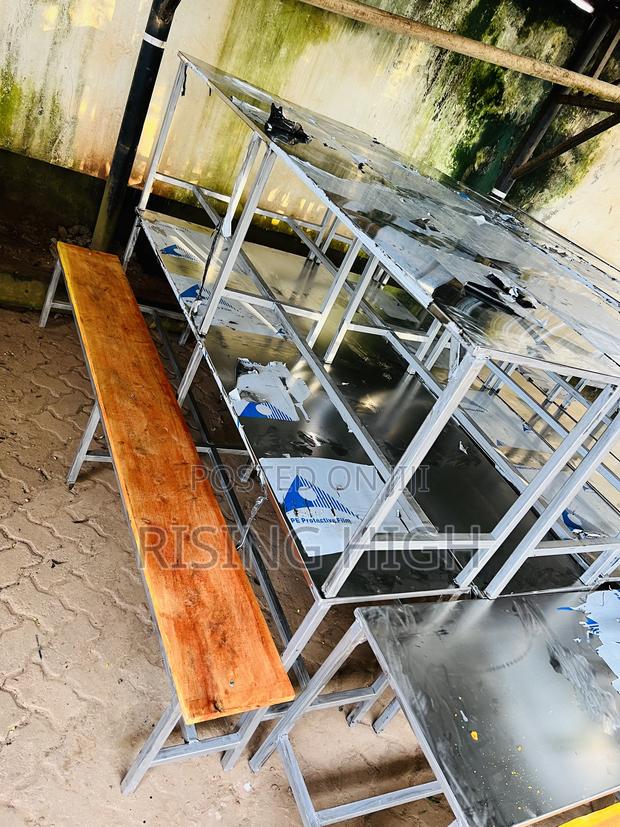 Dining Hall School Tables and Chairs . Stainless Steel