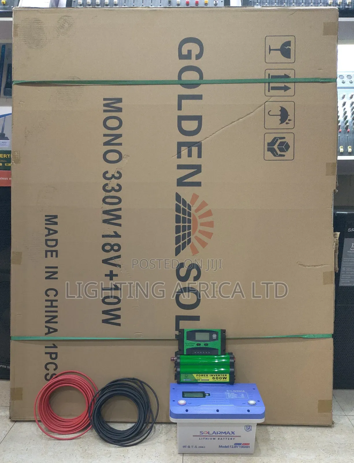 330w Solar - 100ah Lithium Battery - 600w - 1200w Inverter - 40a Kit