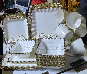 24pcs Zig Gold Dinner Set