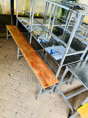 School Stainless Steel Dining Hall Tables and Chair.
