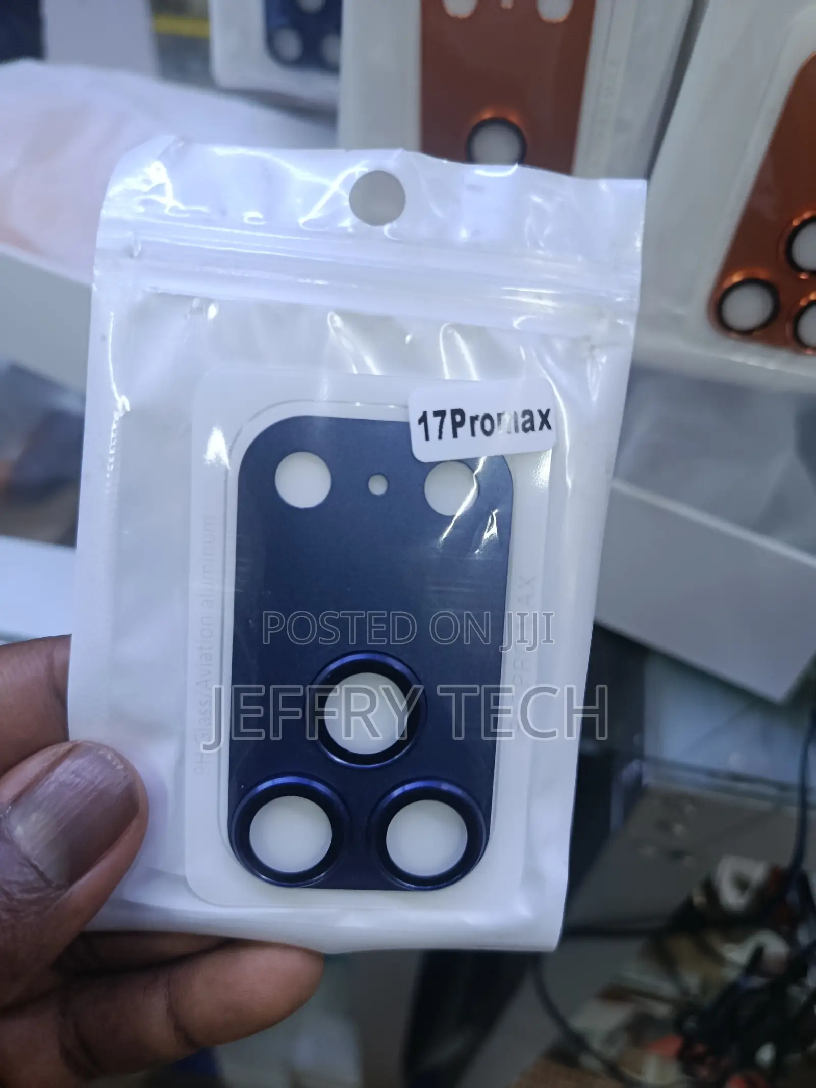 iPhone 17 Pro Max Camera Lens Protector Metal Tempered Glass Lens - Bl