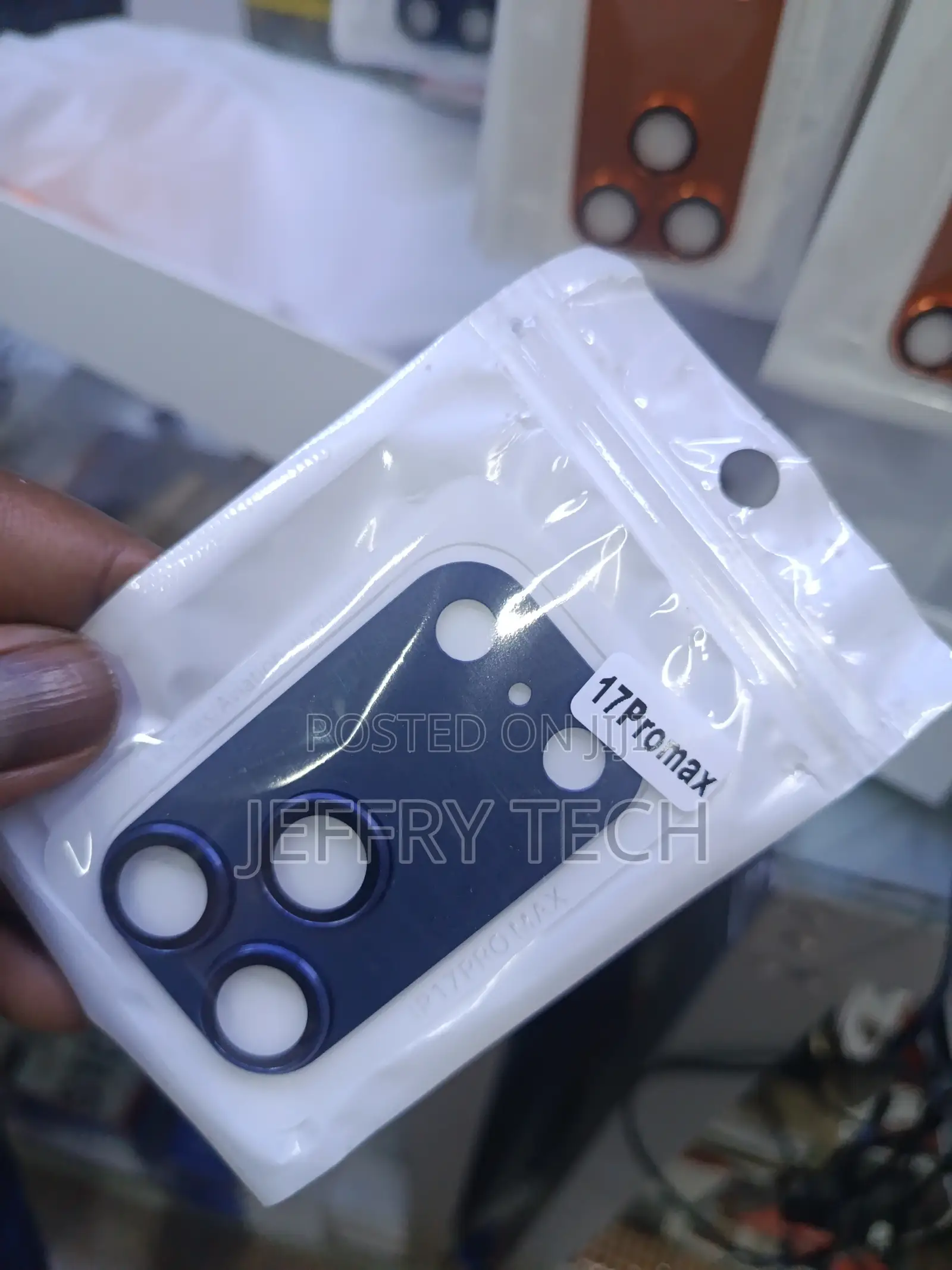 iPhone 17 Pro Max Camera Lens Protector Metal Tempered Glass Lens - Bl