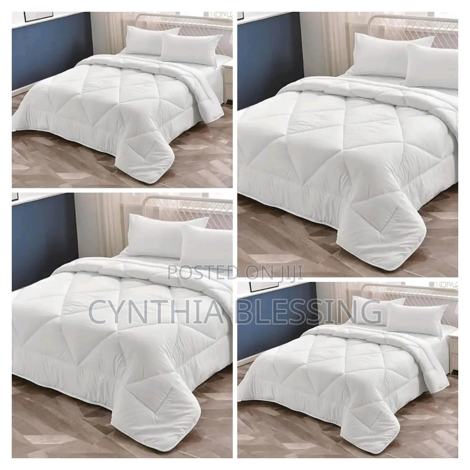 White Striped Binded Duvets