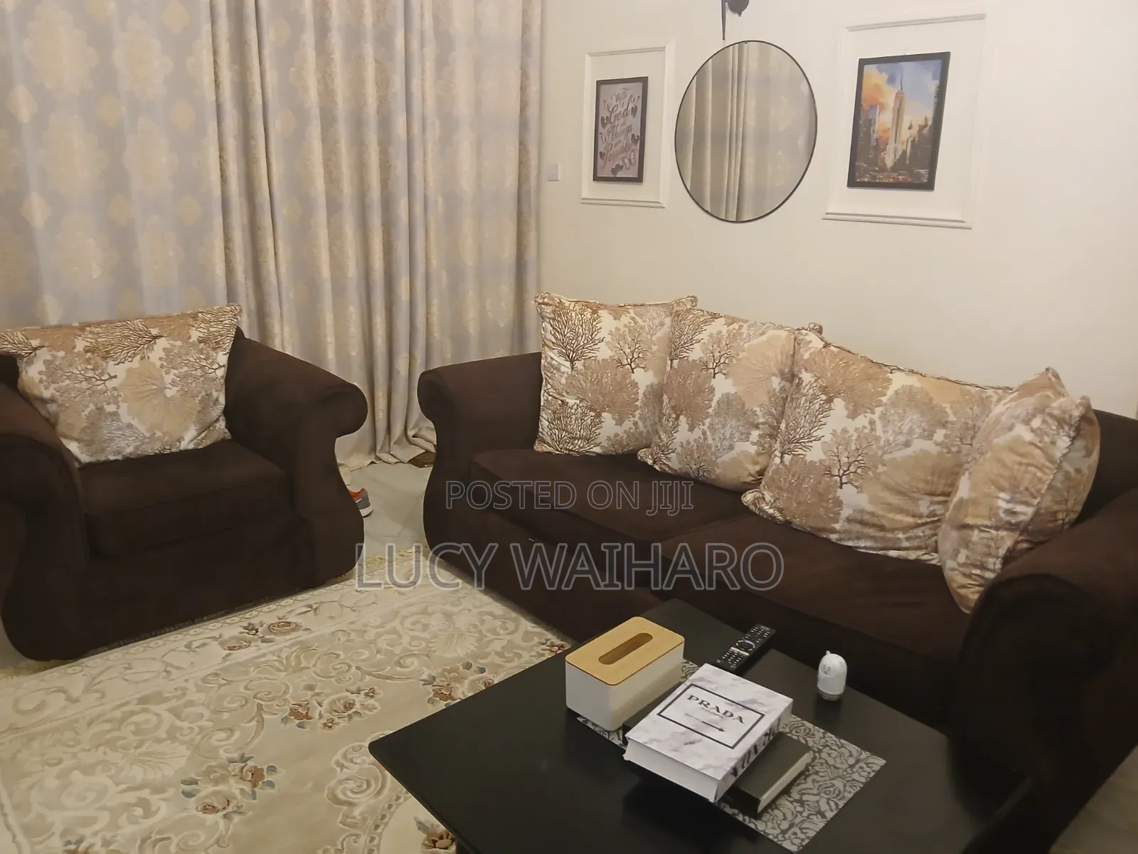 5 Seater Fabric Sofa Set