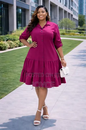 Buttoned Shirt Dress