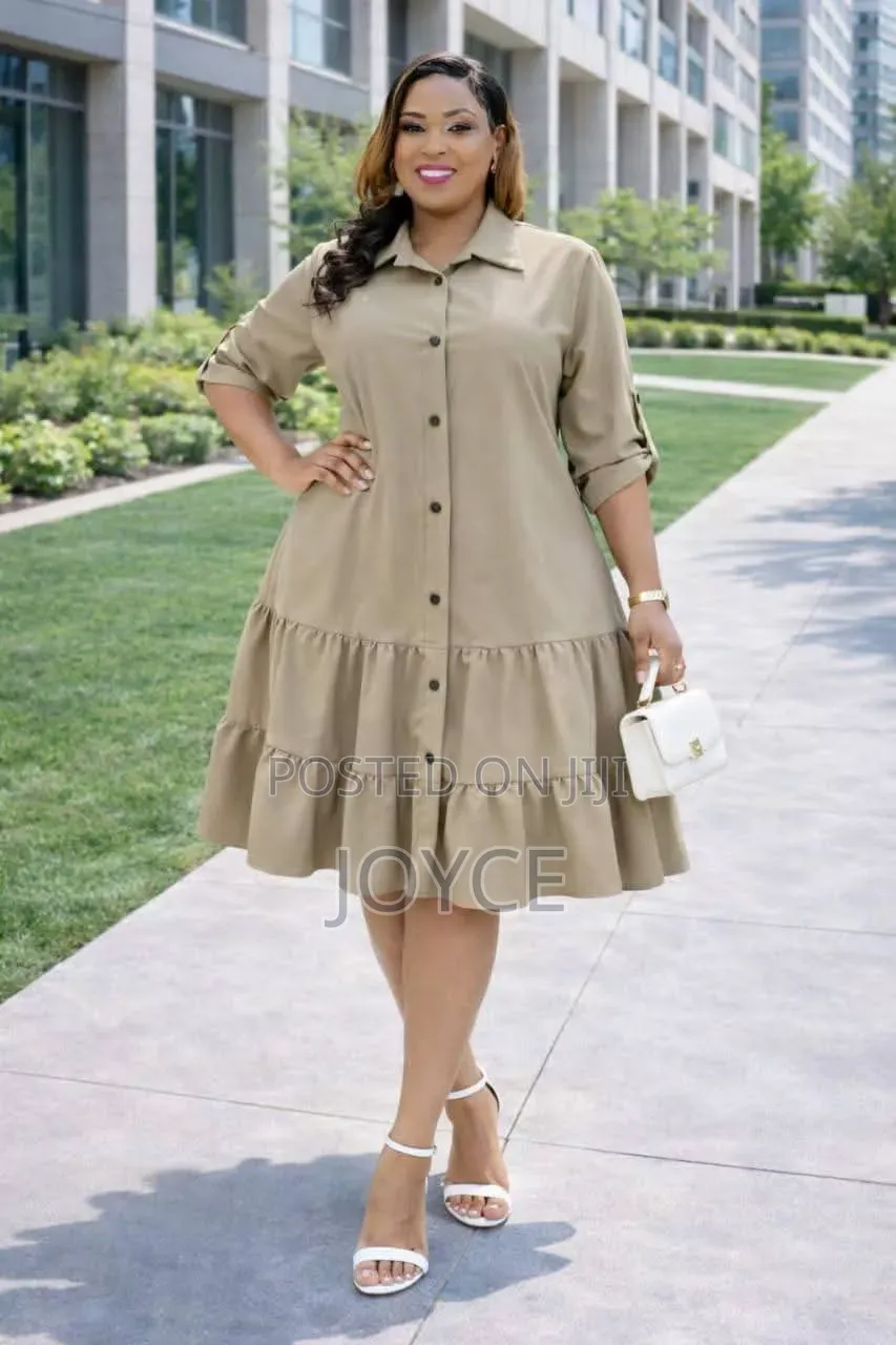 Buttoned Shirt Dress
