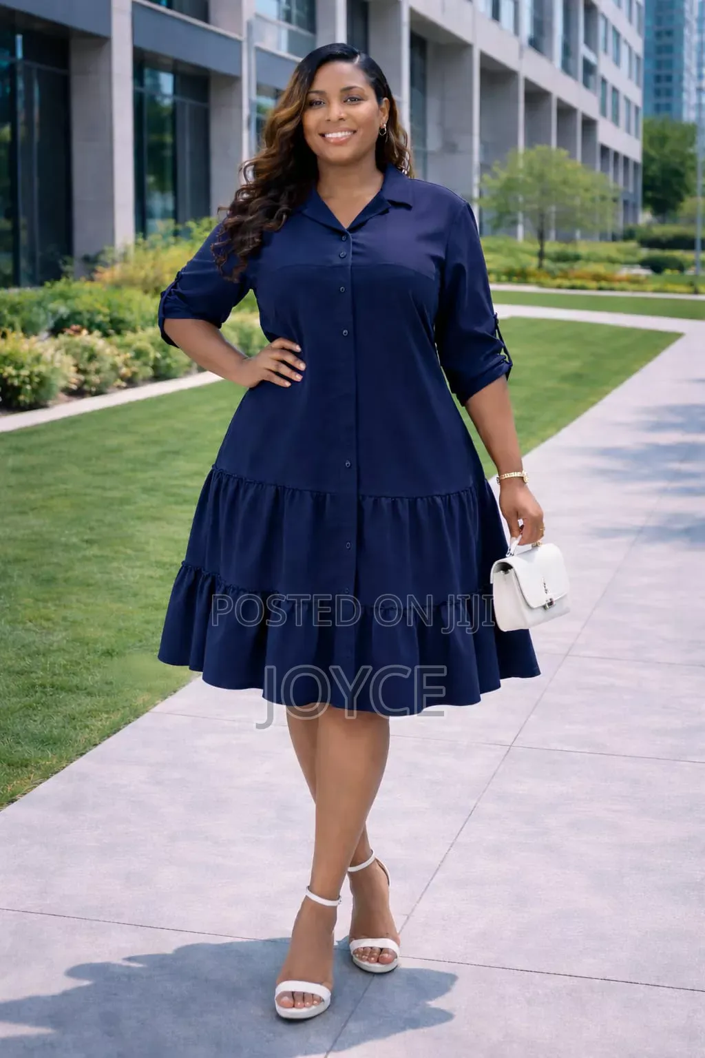 Buttoned Shirt Dress