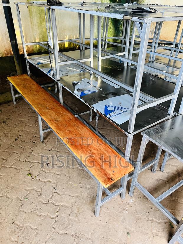 Heavy Duty Dining Hall Stainless Steel Tables and Bench