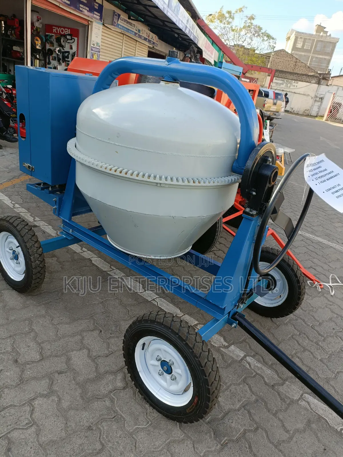 Aico 500l Diesel Concrete Mixer – 12hp Heavy Duty Concrete Mixer