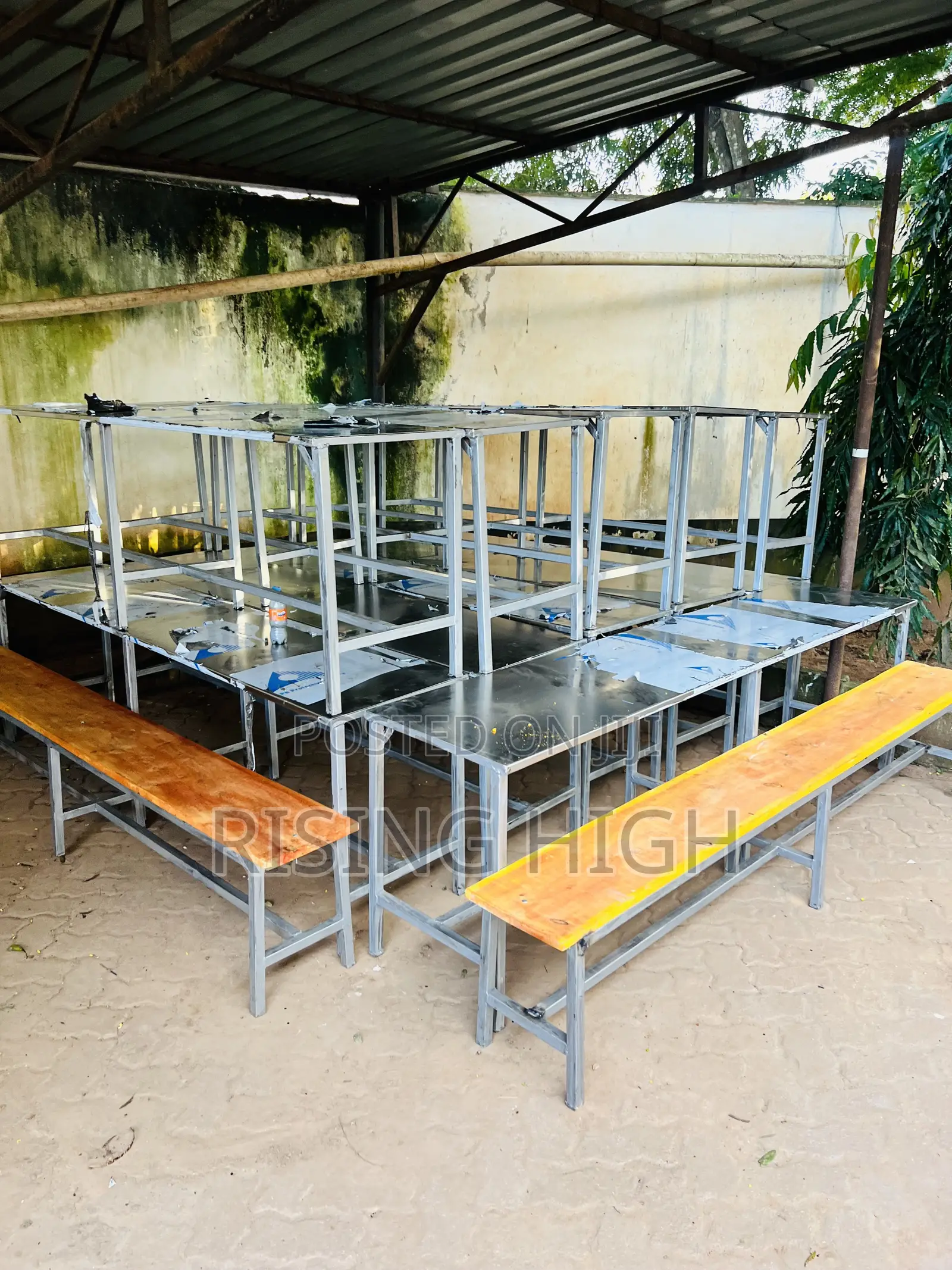 Premium Stainless Steel School Dining Hall Tables Chairs