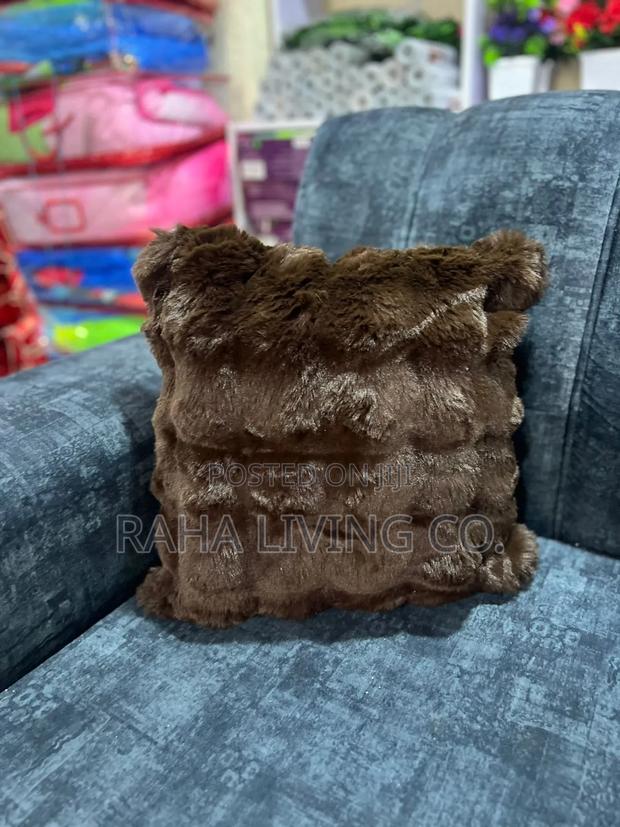 Rabbit Fur Throw Cushion Cover Pillow | 45x45cm - thumbnail 2