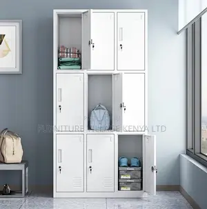 Multi-compartment 9-locker Steel Cabinet