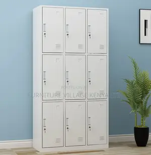 Multi-compartment 9-locker Steel Cabinet