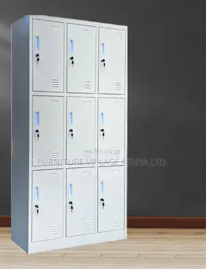 Multi-compartment 9-locker Steel Cabinet