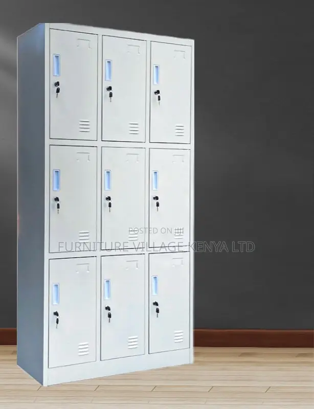 Multi-compartment 9-locker Steel Cabinet