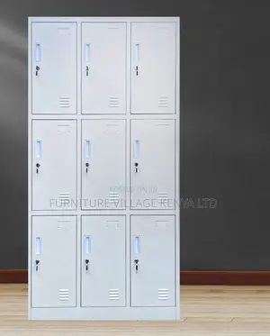 Multi-compartment 9-locker Steel Cabinet