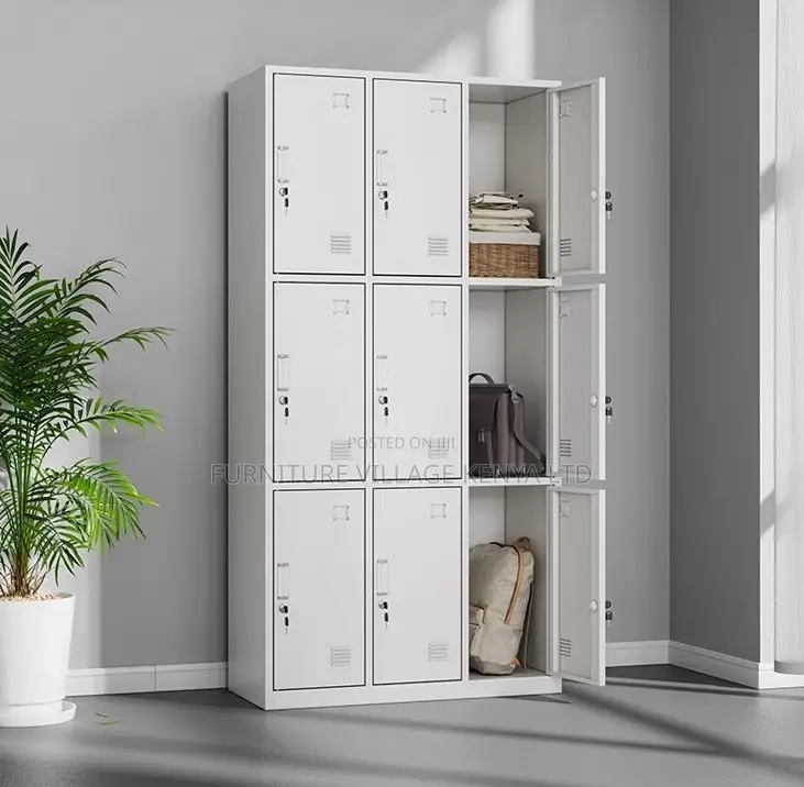 Multi-compartment 9-locker Steel Cabinet