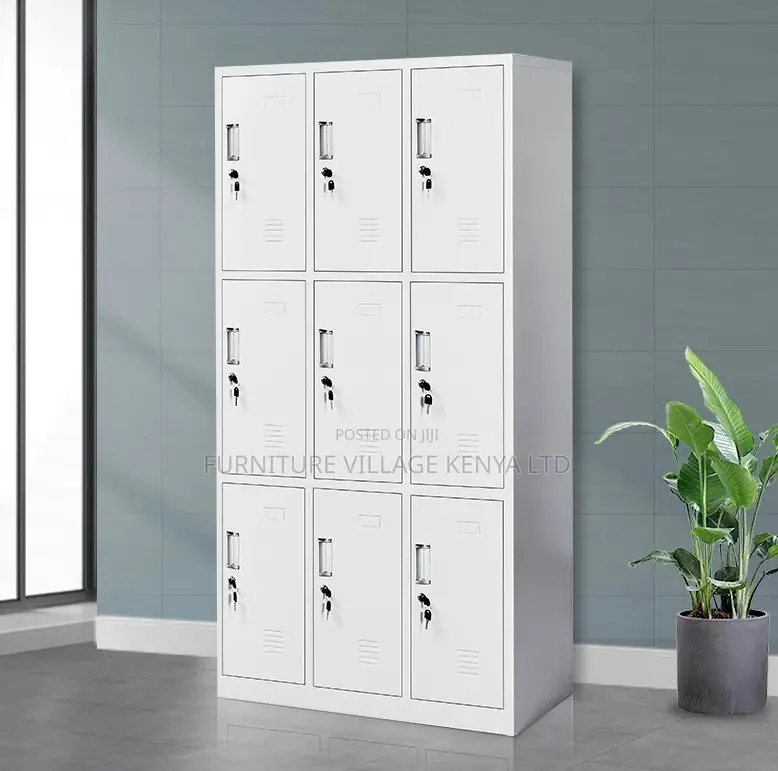 Multi-compartment 9-locker Steel Cabinet