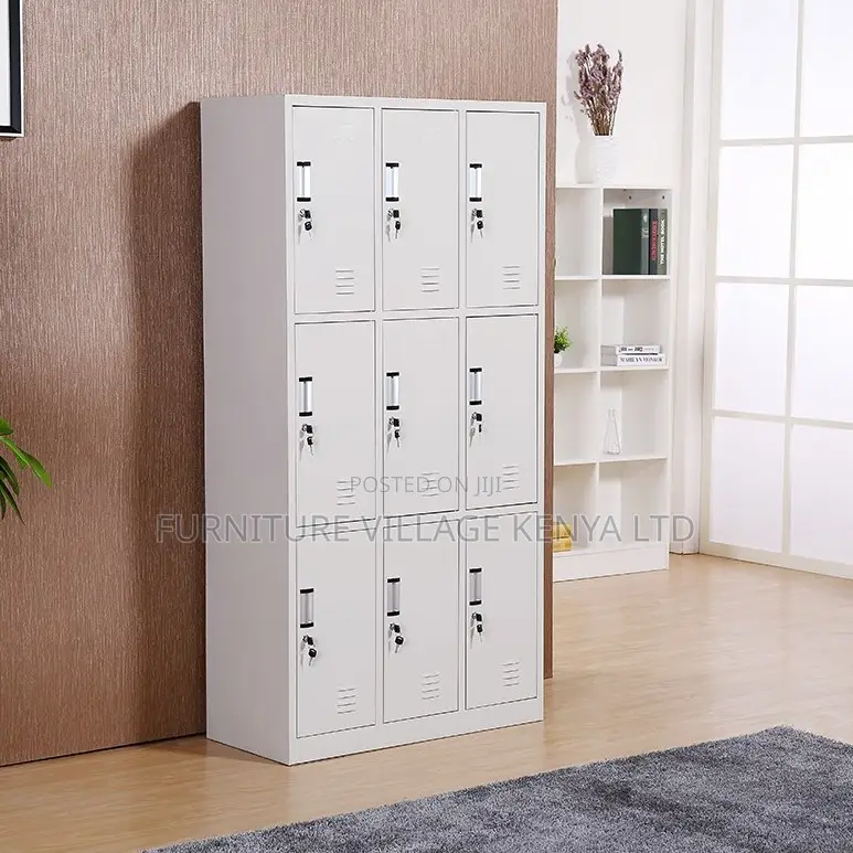 Multi-compartment 9-locker Steel Cabinet