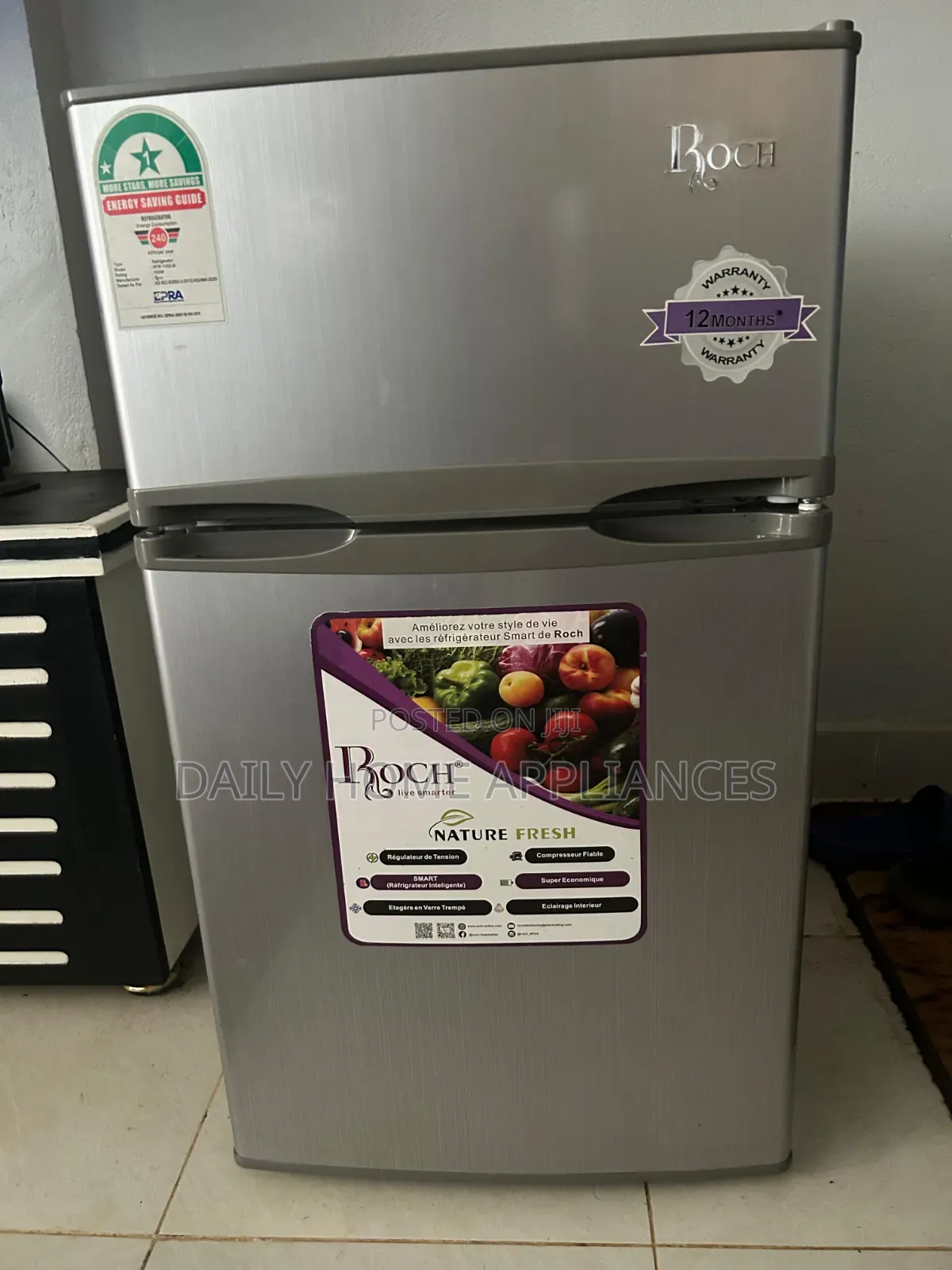 Roch RFR-110d-B 85l Double Door Fridge