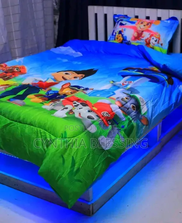 3pcs Themed Cartoon Duvet Set Size: 4×6 Soft Comfortable