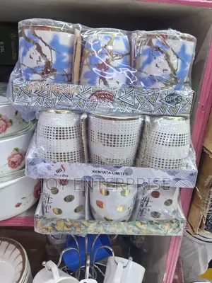 Gold Ceramic Cups 6pcs