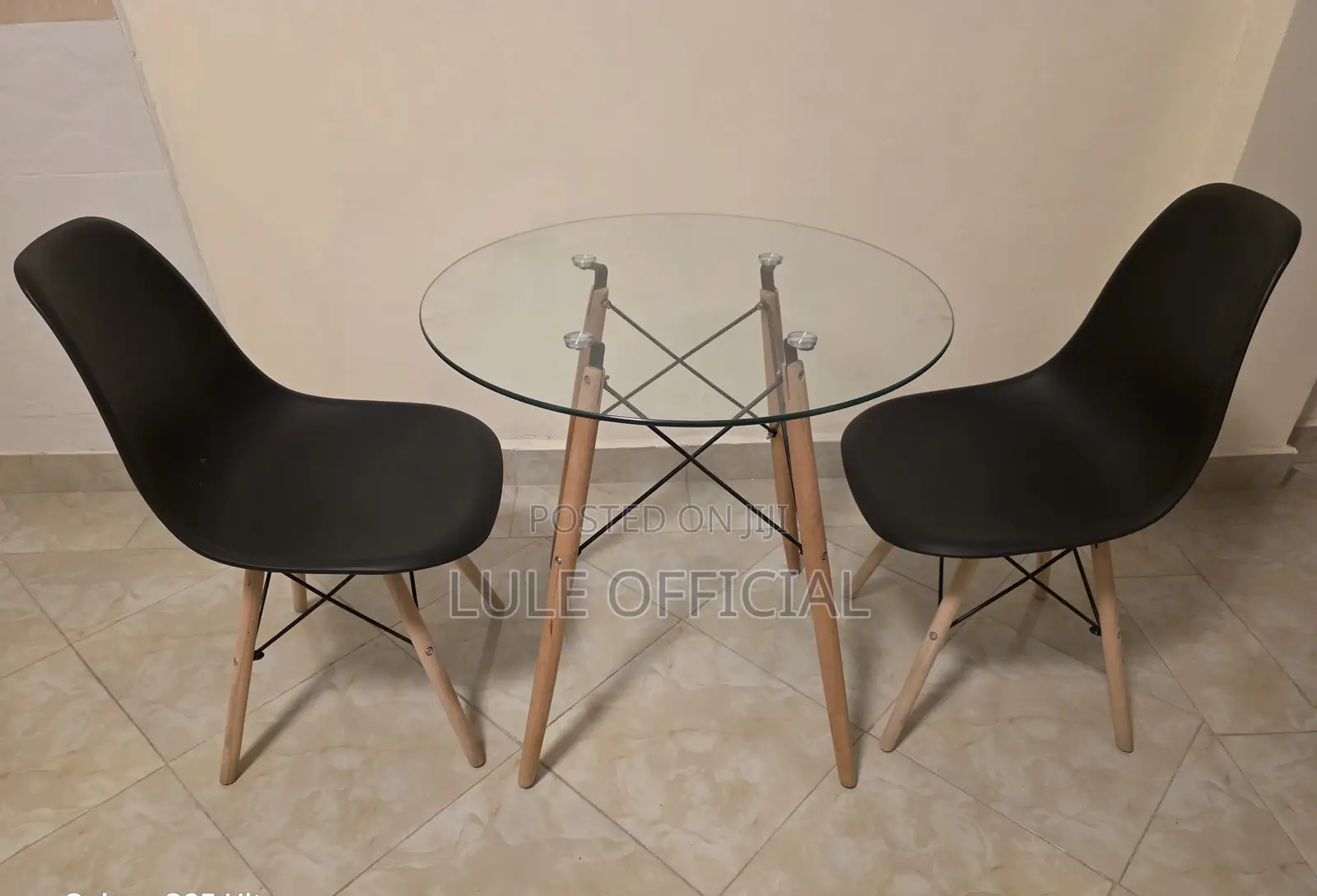 Glass Dining Table and Two Sits