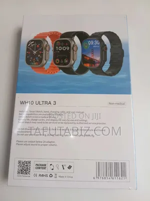 Telzeal Wh10 Ultra 3 Smartwatch With 3 Pairs Strap.