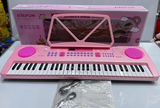 Bf-6302cl 61-Key Rechargeable Keyboard | Pink Electronic Piano - Jt